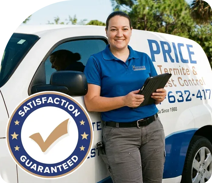 Technician leaning against van