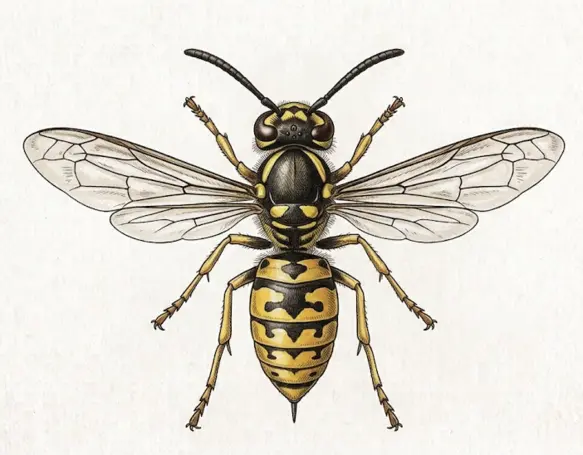 Close-up image of a wasp for identification