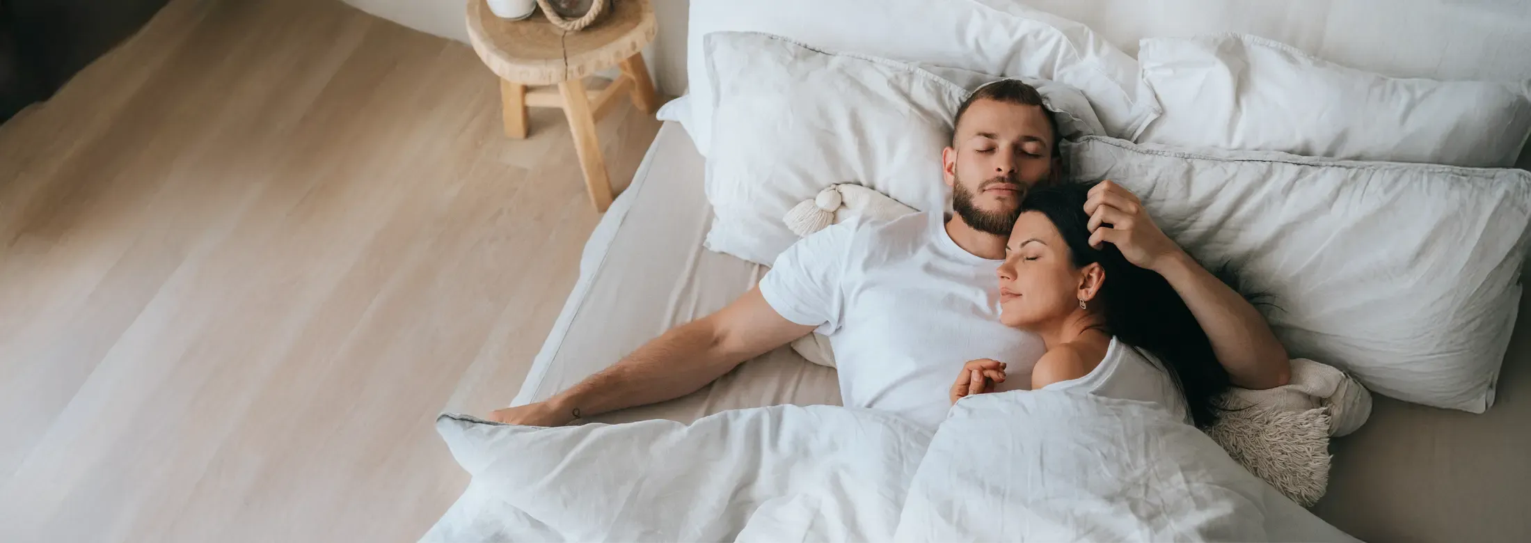 couple sleeping peacefully