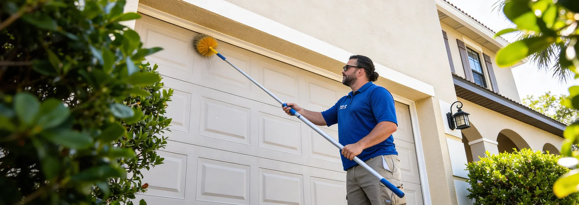 sweeping exterior of house